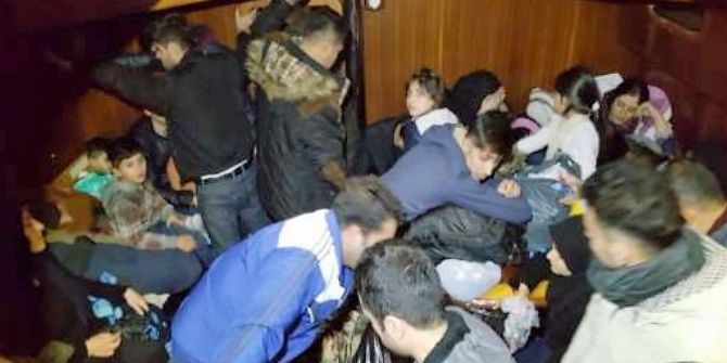 Kaçakları Taşıyan Tekne Karaya Oturdu