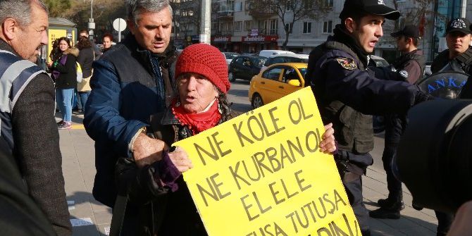 Başkent’te Kadın Eyleminde Arbede