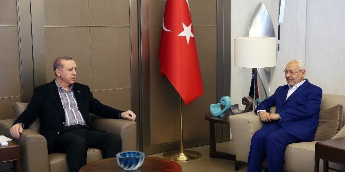 Cumhurbaşkanı Erdoğan, Tunus En-nahda Hareketi Lideri Raşid Gannuşi’yi Kabul Etti