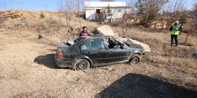 Beyşehir’de Otomobil Takla Attı: 1 Yaralı
