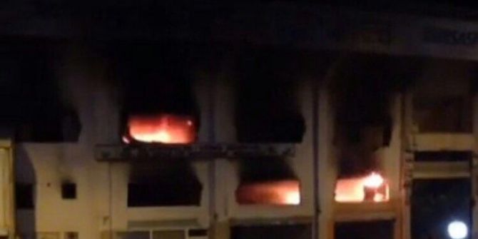 Bursa Atatürk Stadyumu’nda Yangın Çıktı