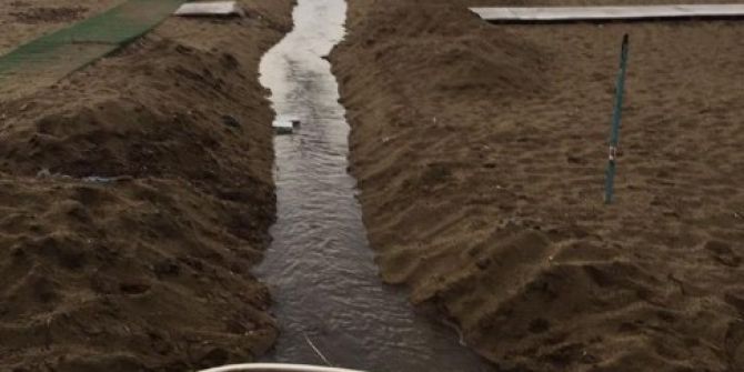 Sarımsaklı’da Yağmur Suyu Tahliye Kanalı Açıldı