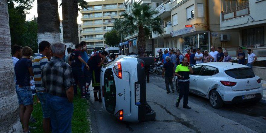 Kazada Yan Yatan Araci Görenler Şaşkına Döndü