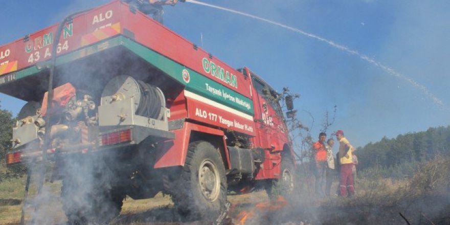 Tavşanlı’da Anız Yangını