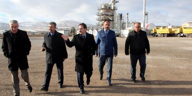 İl Özel İdaresi Genel Sekreteri Kaya, Asfalt Plent Tesislerini İnceledi