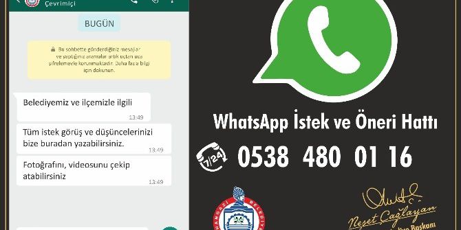 Belediyeden Whatsapp İhbar Hattı