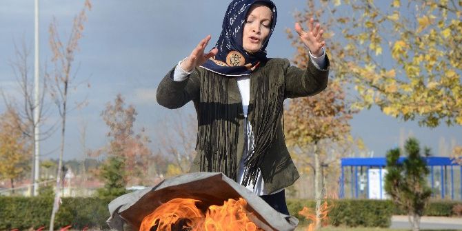 Esoğü’de Sivil Savunmaya Kadın Eli Değdi