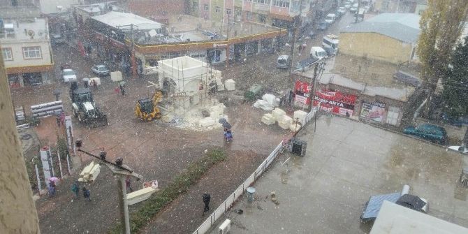 Ergani’ye Yılın İlk Karı Düştü