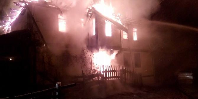 Kastamonu’da Tarihi Üç Katlı Konak, Yangında Küle Döndü