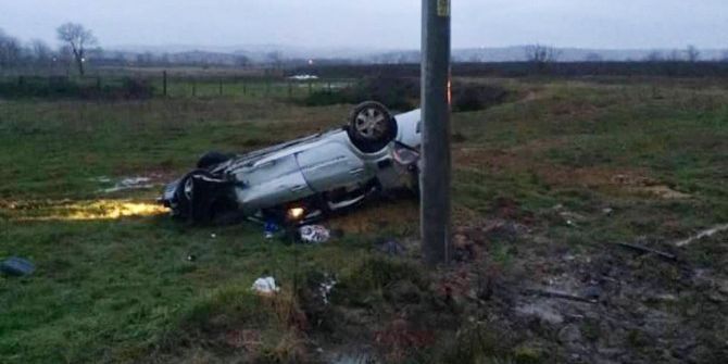 Otomobil Takla Attı: 1 Ölü, 2 Kişi Yaralı