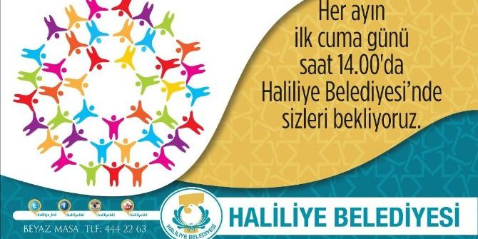 Haliliye Belediyesinin Aralık Ayı Halk Günü Toplantısı Cuma Günü