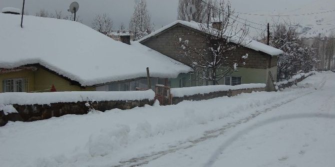 Bitlis’te Yarım Metreye Kar Yağdı