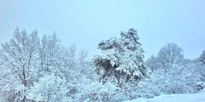 Bilecik’in Beyaza Bürünürken Yer Yer Kar Kalınlığı 25 Santimetreyi Buldu