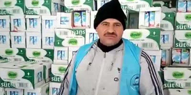Türkmenlere Süt Dağıtılıyor
