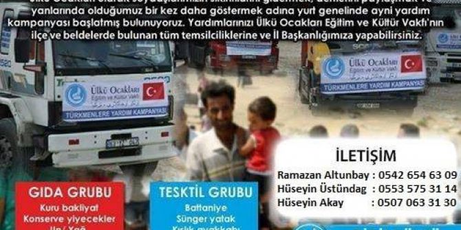 Didim Ülkü Ocakları’ndan Türkmenlere Yardım Kampanyası