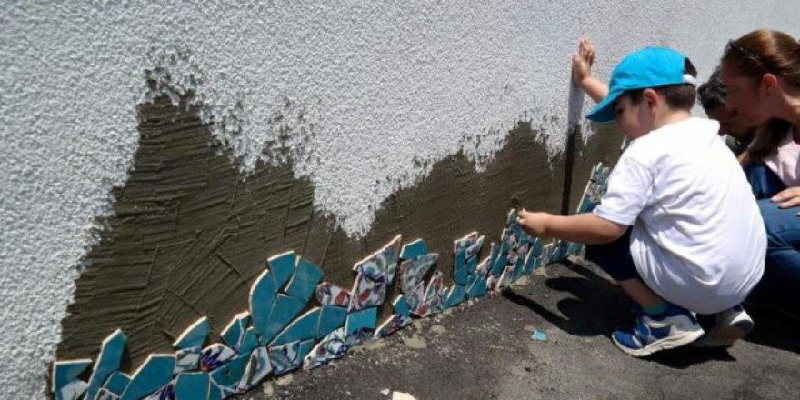 Oyun Engel Tanımaz Parkı’nın Duvarını Çocuklar Süsledi