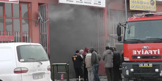 Kulu’da İş Yeri Yangını