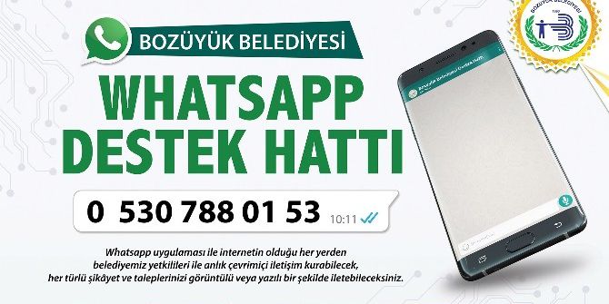 Bozüyük Belediyesi ‘Whatsapp Destek Hattı’ Devrede