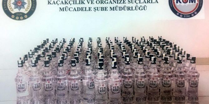 Yılbaşı Öncesi 156 Şişe Kaçak Rakı Ele Geçirildi