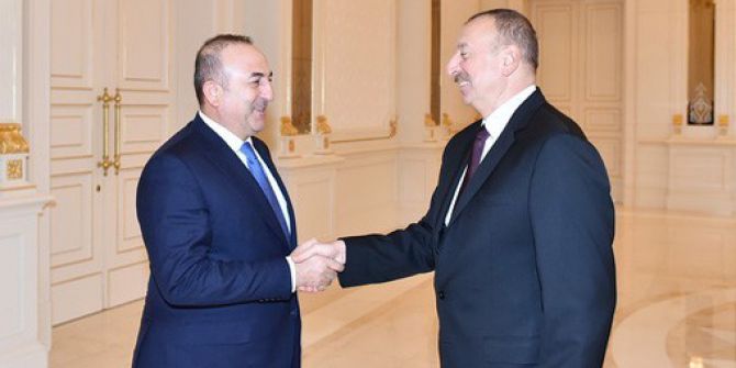 Bakan Çavuşoğlu, Azerbaycan Cumhurbaşkanı Aliyev’le Görüştü