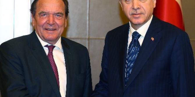 Cumhurbaşkanı Erdoğan, Eski Almanya Başbakanı Schröder’i Kabul Etti