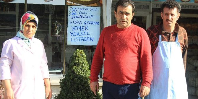 Dövizini Bozdurana Yemek Bedava