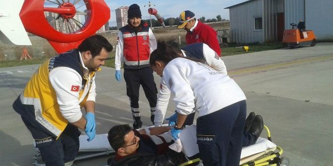 Kalp Krizi Geçiren Vatandaşın Yardımına Ambulans Helikopter Yetişti