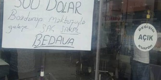 Dolar Bozduran Herkese Traş Bedava