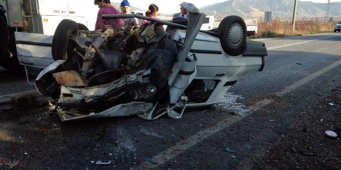 Prese Dönen Araçtan Sağ Kurtuldu