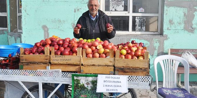 Seyyar Satıcıdan 200 Dolar Bozdurana Bir Kasa Elma Bedava