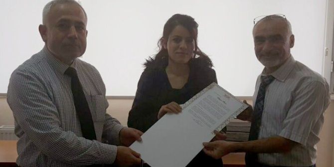 Üniversite Birincilerine Kutlama Belgesi