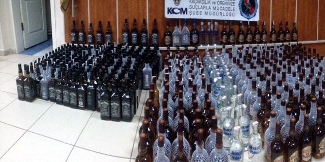 Uşak’ta 477 Şişe Kaçak İçki Ele Geçirildi