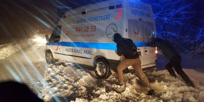 Cankurtaran Geçidi’nde Kar Çilesi