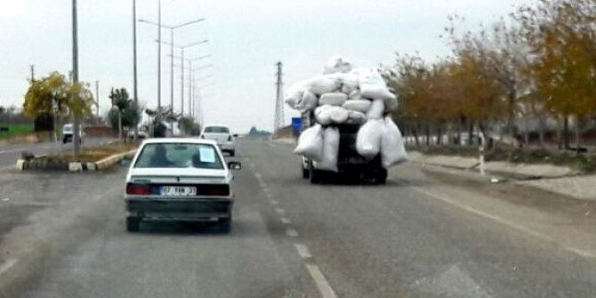 Fazla Yük İle Trafikte Seyretti