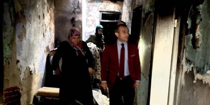 Evi Yanan Vatandaşa Devlet Elini Uzattı