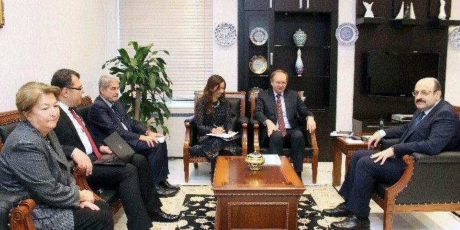 Yök Başkanı Saraç, Ab Türkiye Delegasyonu Başkanı Berger İle Görüştü