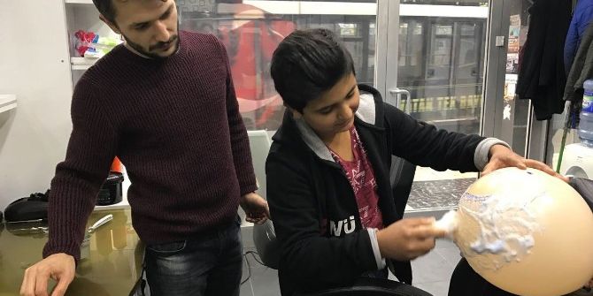 İlk Traş Balon Üzerinde