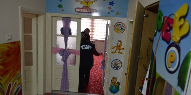 Erzurum’da Kaçak Kreş Kapatıldı