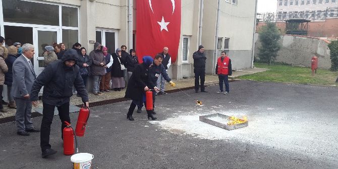 Çorlu Huzurevi’nde Yangın Eğitimi Verildi