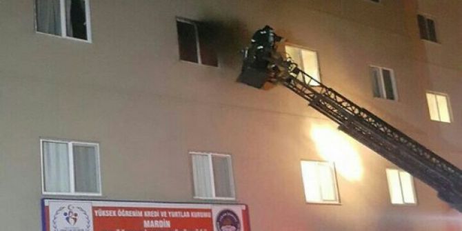 Mardin Kız Yurdu’nda Yangın Paniği