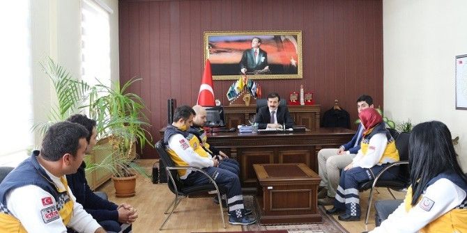 112 Personeli Kaymakam Gözen’i Ziyaret Etti