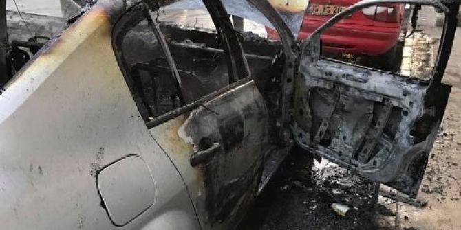 Söke’de Seyir Halindeki Otomobil Yandı