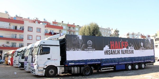 Mersin’den Halep’e 12 Tır Yardım