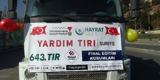 Kahramanmaraş’tan Suriye’ye Yardım Köprüsü