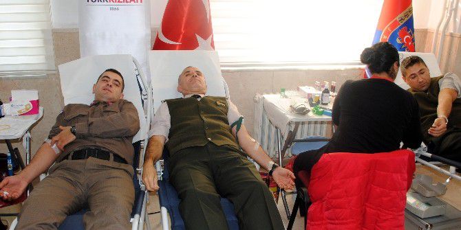 İl Jandarma Komutanlığında Kan Bağışı