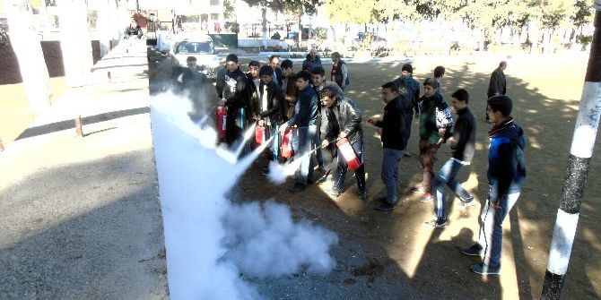 İmam Hatip Lisesinde Gerçeği Aratmayan Yangın Tatbikatı