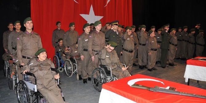 Karaman’da Engellilerin Bir Günlük Askerlik Heyecanı