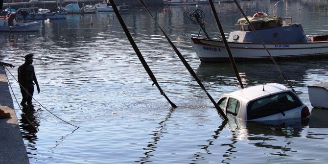 Denize Uçan Kadın Sürücü Sağ Kurtuldu