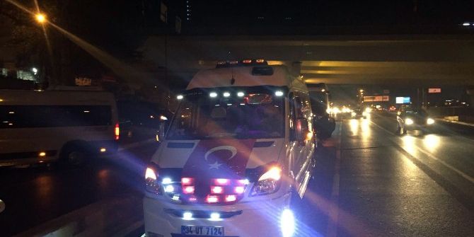 Servis Minibüsçülerinden Teröre Tepki Konvoyu