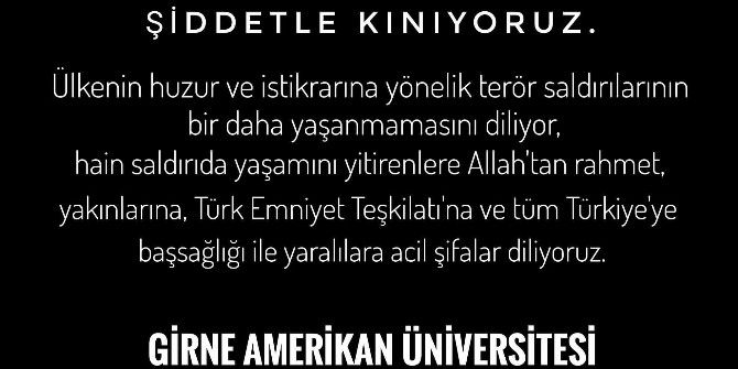 Gaü’den, İstanbul Gerçekleşen Terör Saldırısına Kınama